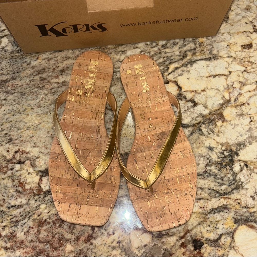 Kork-Ease Gold Cork Sandals